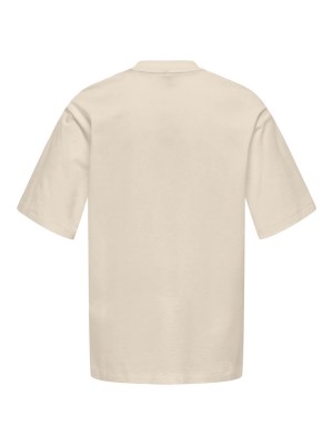 Only KOGBABETTE LIFE LOOSE S/S TEE JRS Birch/Donut | Freewear KOGBABETTE LIFE LOOSE S/S TEE JRS - www.freewear.nl - Freewear