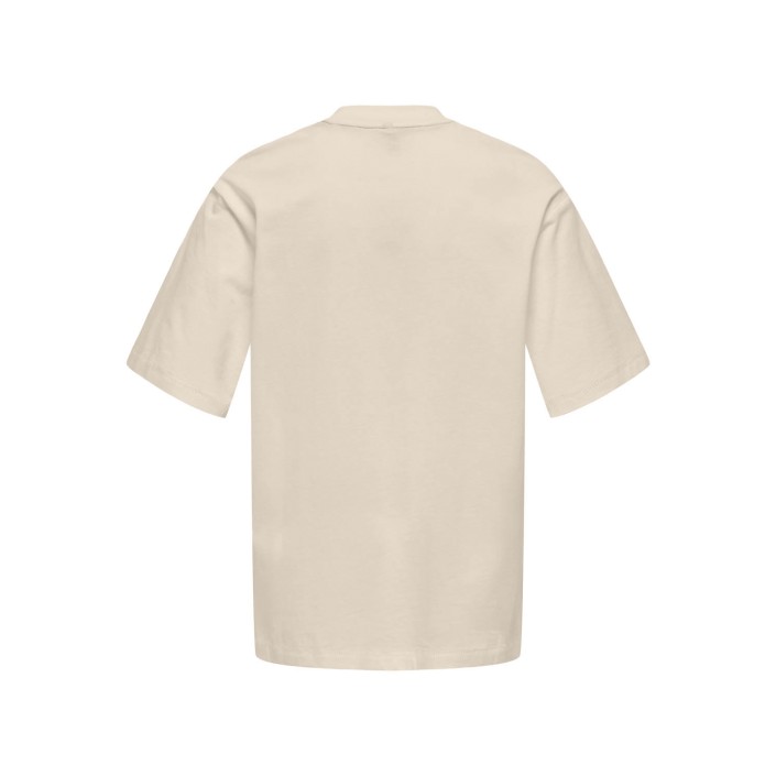 Only KOGBABETTE LIFE LOOSE S/S TEE JRS Birch/Donut | Freewear KOGBABETTE LIFE LOOSE S/S TEE JRS - www.freewear.nl - Freewear