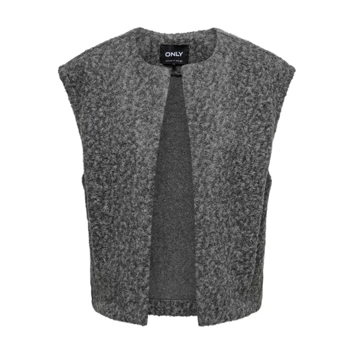 Only ONLMILA LIFE WAISTCOAT CS OTW Dark Grey Melange | Freewear ONLMILA LIFE WAISTCOAT CS OTW - www.freewear.nl - Freewear