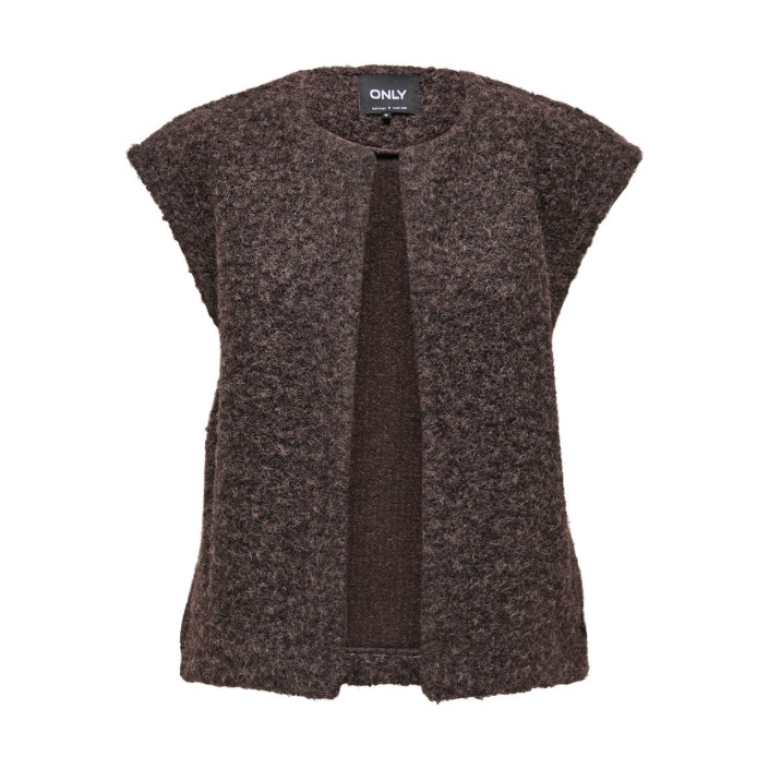 Only ONLMILA LIFE WAISTCOAT CS OTW Seal Brown/MELANGE | Freewear ONLMILA LIFE WAISTCOAT CS OTW - www.freewear.nl - Freewear