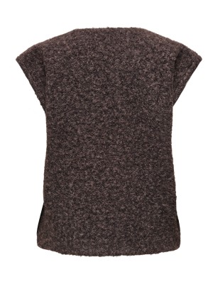 Only ONLMILA LIFE WAISTCOAT CS OTW Seal Brown/MELANGE | Freewear ONLMILA LIFE WAISTCOAT CS OTW - www.freewear.nl - Freewear
