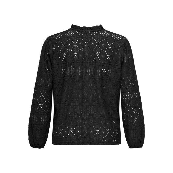Carmakoma CARLUZIA L/S V-NECK BLOUSE JRS Black | Freewear CARLUZIA L/S V-NECK BLOUSE JRS - www.freewear.nl - Freewear