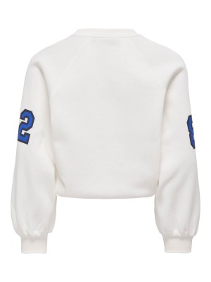 Only KOGCOLETTA L/S V-NECK PRINT SWT Cloud Dancer/Legendary | Freewear KOGCOLETTA L/S V-NECK PRINT SWT - www.freewear.nl - Freewear