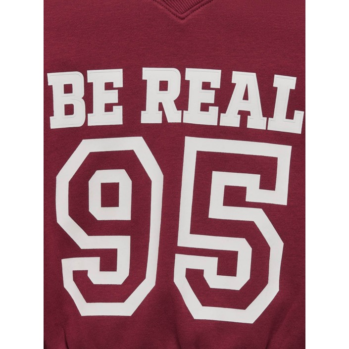 Only KOGCOLETTA L/S V-NECK PRINT SWT Cabernet/Real | Freewear KOGCOLETTA L/S V-NECK PRINT SWT - www.freewear.nl - Freewear