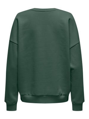 Only ONLVICTORY L/S O-NECK FIT SWT Pineneedle/Florida (bright white | Freewear ONLVICTORY L/S O-NECK FIT SWT - www.freewear.nl - Freewear