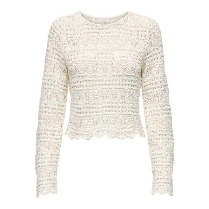 Only ONLELKE LIFE LS PULLOVER KNT NOOS Birch | Freewear ONLELKE LIFE LS PULLOVER KNT NOOS - www.freewear.nl - Freewear