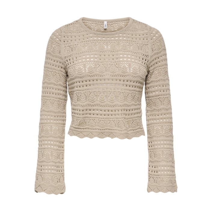 Only ONLELKE LIFE LS PULLOVER KNT NOOS Oxford Tan | Freewear ONLELKE LIFE LS PULLOVER KNT NOOS - www.freewear.nl - Freewear