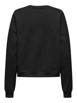 Only ONLELISANNA O-NECK BOX SWT Black/Birch flowers | Freewear ONLELISANNA O-NECK BOX SWT - www.freewear.nl - Freewear