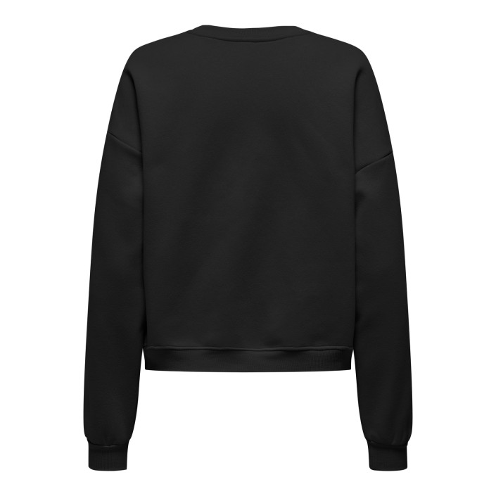 Only ONLELISANNA O-NECK BOX SWT Black/Birch flowers | Freewear ONLELISANNA O-NECK BOX SWT - www.freewear.nl - Freewear