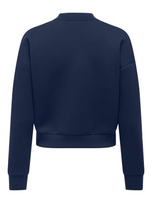 Only ONLNAOMI L/S BOMBER SWT Naval Academy/Gold buttons | Freewear ONLNAOMI L/S BOMBER SWT - www.freewear.nl - Freewear