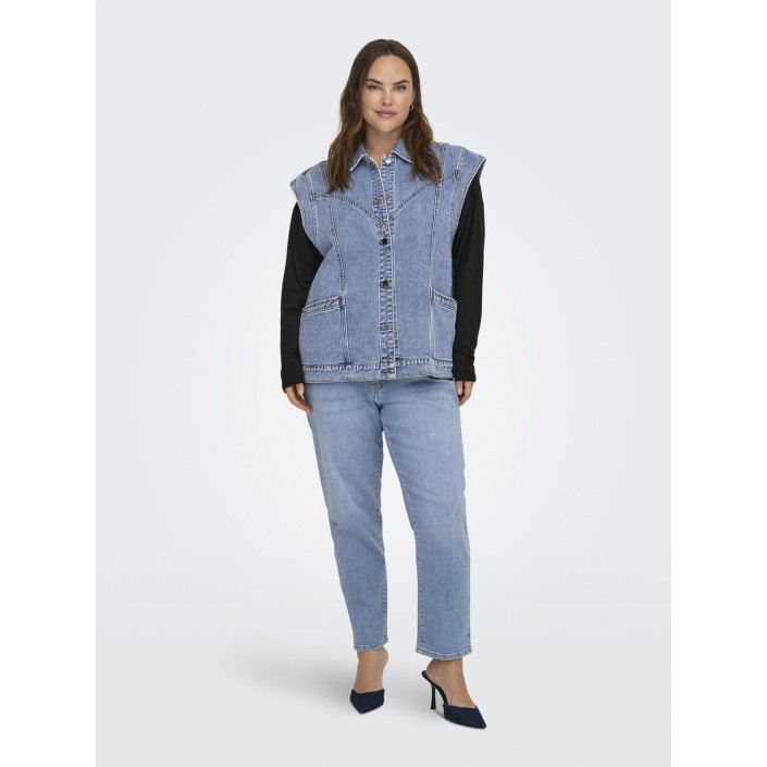 Carmakoma CARKENNEDY SL DNM WAISTCOAT BOX BJ Medium Blue Denim | Freewear CARKENNEDY SL DNM WAISTCOAT BOX BJ - www.freewear.nl - Freewear