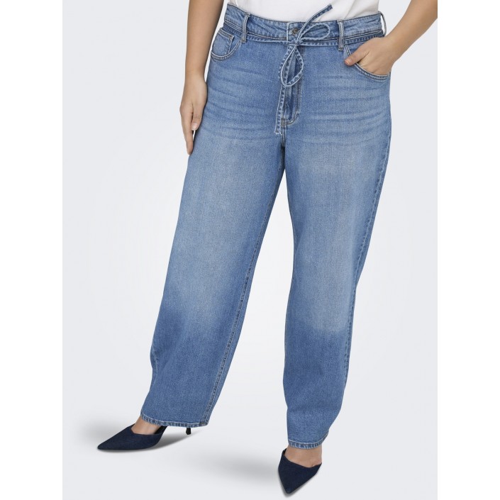 Carmakoma CARGIANNA MW STRAIGHT AZ751 DNM NOO: Medium Blue Denim | Freewear CARGIANNA MW STRAIGHT AZ751 DNM NOO: - www.freewear.nl - Freewear