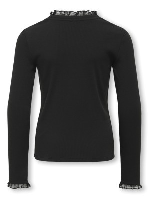 Only KOGLESLIE L/S LACE MIX TOP JRS Black | Freewear KOGLESLIE L/S LACE MIX TOP JRS - www.freewear.nl - Freewear