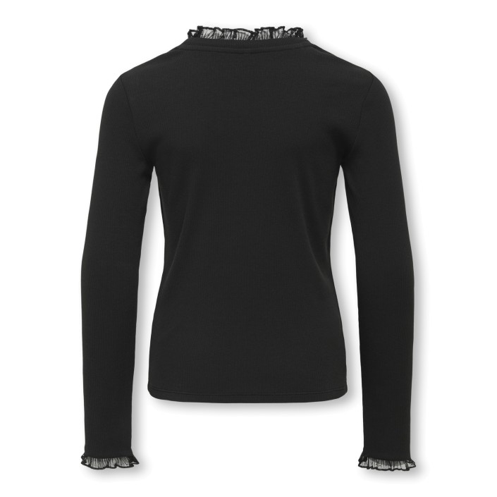 Only KOGLESLIE L/S LACE MIX TOP JRS Black | Freewear KOGLESLIE L/S LACE MIX TOP JRS - www.freewear.nl - Freewear