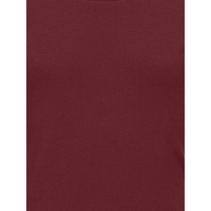 Only KOGLESLIE L/S LACE MIX TOP JRS Cabernet | Freewear KOGLESLIE L/S LACE MIX TOP JRS - www.freewear.nl - Freewear