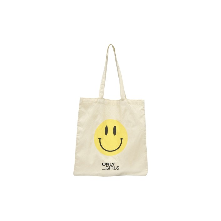 Only KOGTOTEM TOTE BAG AW ACC Whitecap Gray/Smiley Yellow | Freewear KOGTOTEM TOTE BAG AW ACC - www.freewear.nl - Freewear