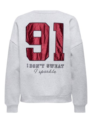 Only ONLRILLO L/S BOXY O-NECK CS SWT Light Grey Melange/Touchdown | Freewear ONLRILLO L/S BOXY O-NECK CS SWT - www.freewear.nl - Freewear