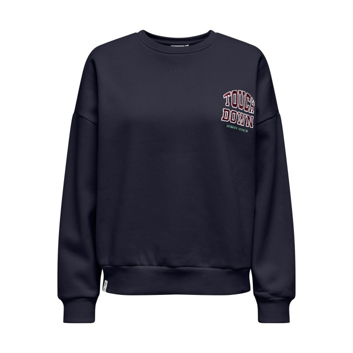 Only ONLRILLO L/S BOXY O-NECK CS SWT Night Sky/Touchdown | Freewear ONLRILLO L/S BOXY O-NECK CS SWT - www.freewear.nl - Freewear