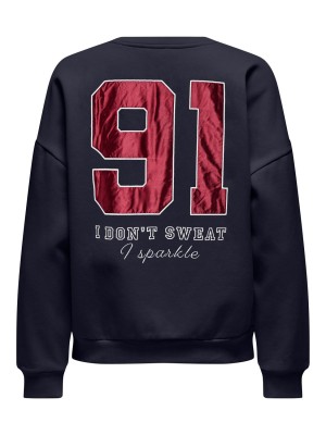 Only ONLRILLO L/S BOXY O-NECK CS SWT Night Sky/Touchdown | Freewear ONLRILLO L/S BOXY O-NECK CS SWT - www.freewear.nl - Freewear