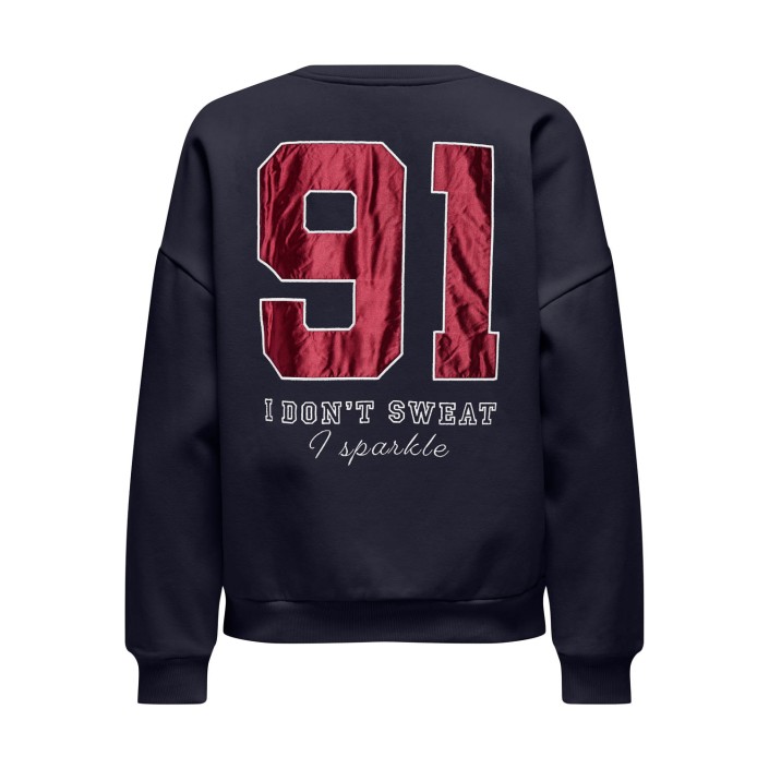 Only ONLRILLO L/S BOXY O-NECK CS SWT Night Sky/Touchdown | Freewear ONLRILLO L/S BOXY O-NECK CS SWT - www.freewear.nl - Freewear