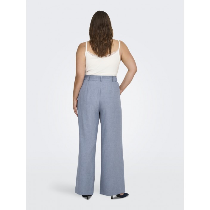 Carmakoma CARLINDA HW STR MEL PANTS TLR Vintage Indigo/Melange | Freewear CARLINDA HW STR MEL PANTS TLR - www.freewear.nl - Freewear