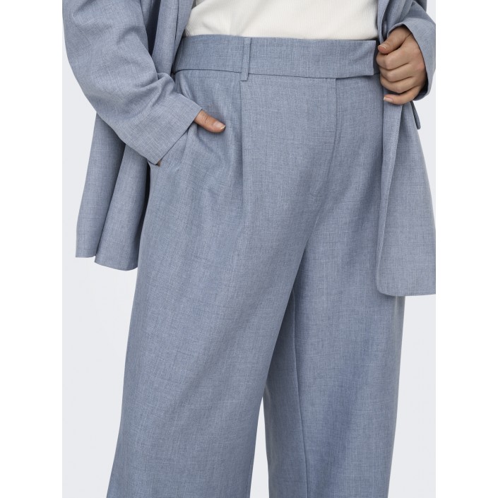 Carmakoma CARLINDA HW STR MEL PANTS TLR Vintage Indigo/Melange | Freewear CARLINDA HW STR MEL PANTS TLR - www.freewear.nl - Freewear