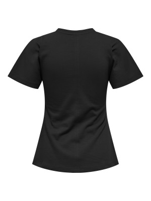 Only ONLMARIE LIFE S/S RUCHING TOP JRS N: Black | Freewear ONLMARIE LIFE S/S RUCHING TOP JRS N: - www.freewear.nl - Freewear