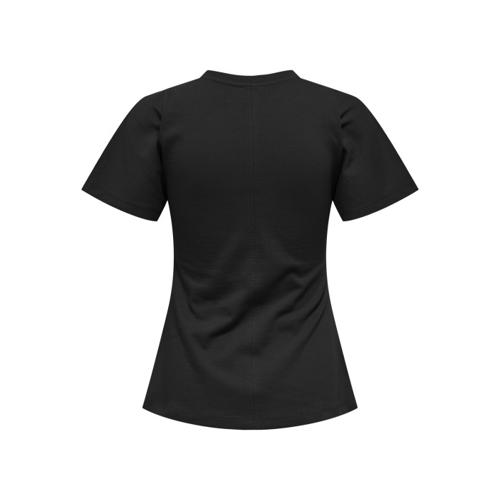 Only ONLMARIE LIFE S/S RUCHING TOP JRS N: Black | Freewear ONLMARIE LIFE S/S RUCHING TOP JRS N: - www.freewear.nl - Freewear