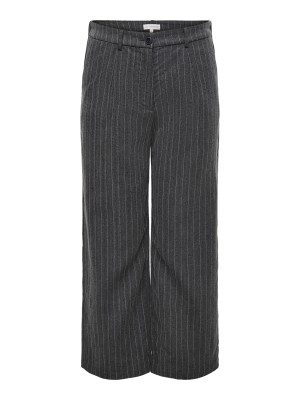 Carmakoma CARSIGA LIFE HW HB RHINE WIDE PANT Dark Grey Melange/PINSTRIPE W. R | Freewear CARSIGA LIFE HW HB RHINE WIDE PANT - www.freewear.nl - Freewear
