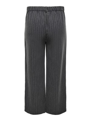 Carmakoma CARSIGA LIFE HW HB RHINE WIDE PANT Dark Grey Melange/PINSTRIPE W. R | Freewear CARSIGA LIFE HW HB RHINE WIDE PANT - www.freewear.nl - Freewear