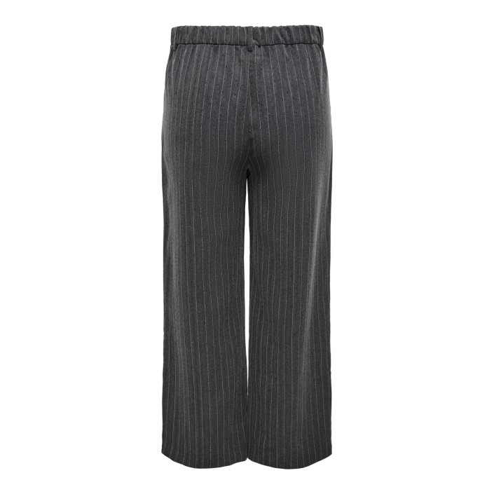 Carmakoma CARSIGA LIFE HW HB RHINE WIDE PANT Dark Grey Melange/PINSTRIPE W. R | Freewear CARSIGA LIFE HW HB RHINE WIDE PANT - www.freewear.nl - Freewear