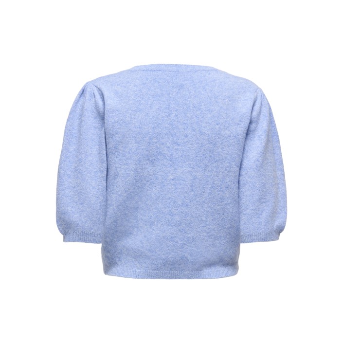 Only ONLGLORIA LIFE SS PEARL O-NECK CC K: Ultramarine/Melange/White Pearls | Freewear ONLGLORIA LIFE SS PEARL O-NECK CC K: - www.freewear.nl - Freewear