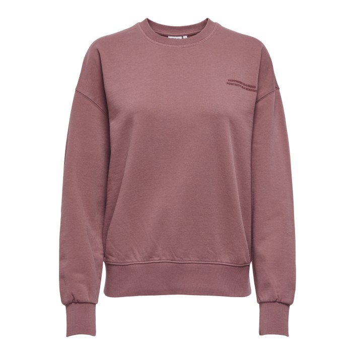 Only ONLCATRIN L/S O-NECK PRINT BOX UB S: Rose Brown/Happiness | Freewear ONLCATRIN L/S O-NECK PRINT BOX UB S: - www.freewear.nl - Freewear
