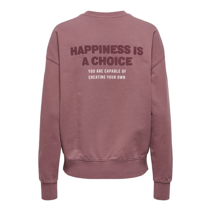 Only ONLCATRIN L/S O-NECK PRINT BOX UB S: Rose Brown/Happiness | Freewear ONLCATRIN L/S O-NECK PRINT BOX UB S: - www.freewear.nl - Freewear