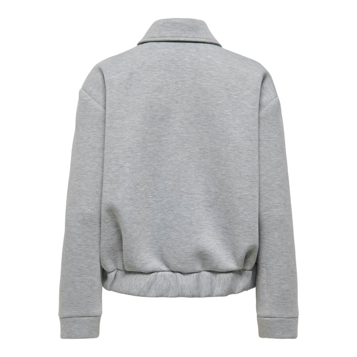 Only ONLJUDITH LIFE SHORT SCUBA JACKET O: Medium Grey Melange | Freewear ONLJUDITH LIFE SHORT SCUBA JACKET O: - www.freewear.nl - Freewear