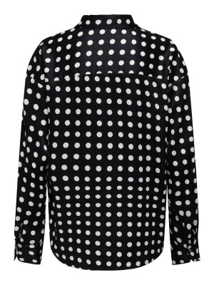 Only ONLLYDIA L/S SATIN SHIRT WVN Black/WHITE DOTS | Freewear ONLLYDIA L/S SATIN SHIRT WVN - www.freewear.nl - Freewear