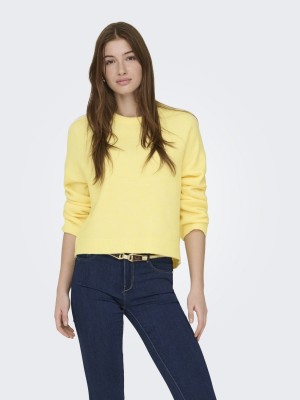 Only ONLSIMONI L/S O-NECK PULLOVER KNT N: Mellow Yellow/MELANGE | Freewear ONLSIMONI L/S O-NECK PULLOVER KNT N: - www.freewear.nl - Freewear