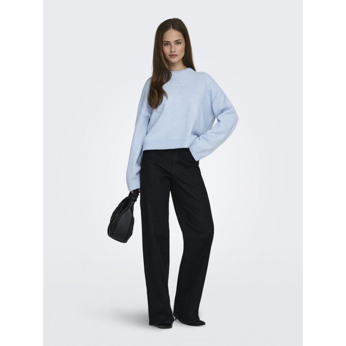 Only ONLSIMONI L/S O-NECK PULLOVER KNT N: Cashmere Blue/MELANGE | Freewear ONLSIMONI L/S O-NECK PULLOVER KNT N: - www.freewear.nl - Freewear