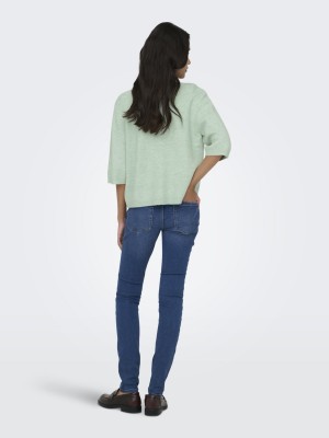 Only ONLSIMONI 2/4 BOW CARDIGAN KNT NOOS Ether/MELANGE | Freewear ONLSIMONI 2/4 BOW CARDIGAN KNT NOOS - www.freewear.nl - Freewear