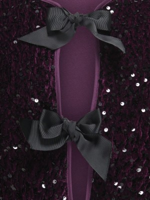 Only KOGANIKA SEQUINS LS BOW TOP CS WVN Black/BLACK SEQUINS | Freewear KOGANIKA SEQUINS LS BOW TOP CS WVN - www.freewear.nl - Freewear