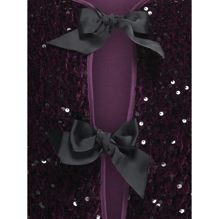 Only KOGANIKA SEQUINS LS BOW TOP CS WVN Black/BLACK SEQUINS | Freewear KOGANIKA SEQUINS LS BOW TOP CS WVN - www.freewear.nl - Freewear