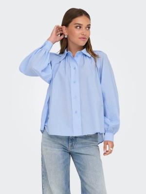 Only ONLRIVER LS SHIRT OX WVN Cashmere Blue | Freewear ONLRIVER LS SHIRT OX WVN - www.freewear.nl - Freewear