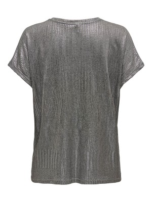Only ONLMIRINDA S/S V-NECK TOP PRI JRS Dark Grey Melange/Gun metallic | Freewear ONLMIRINDA S/S V-NECK TOP PRI JRS - www.freewear.nl - Freewear