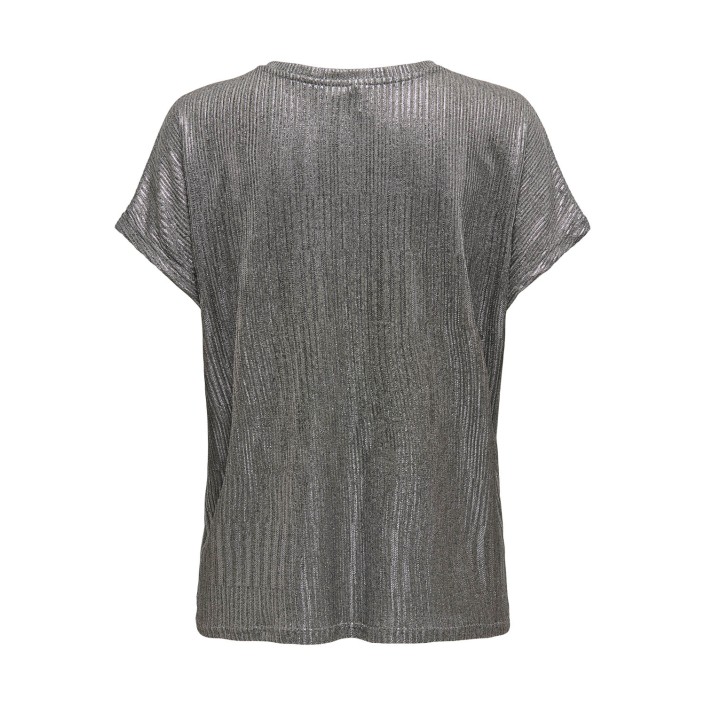 Only ONLMIRINDA S/S V-NECK TOP PRI JRS Dark Grey Melange/Gun metallic | Freewear ONLMIRINDA S/S V-NECK TOP PRI JRS - www.freewear.nl - Freewear
