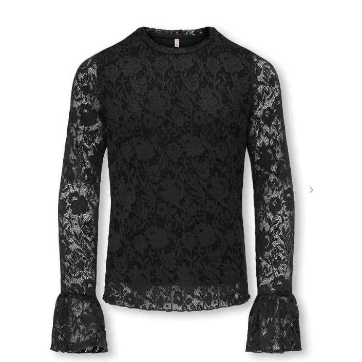 Only KOGTOOS L/S LACE TOP JRS Black | Freewear KOGTOOS L/S LACE TOP JRS - www.freewear.nl - Freewear