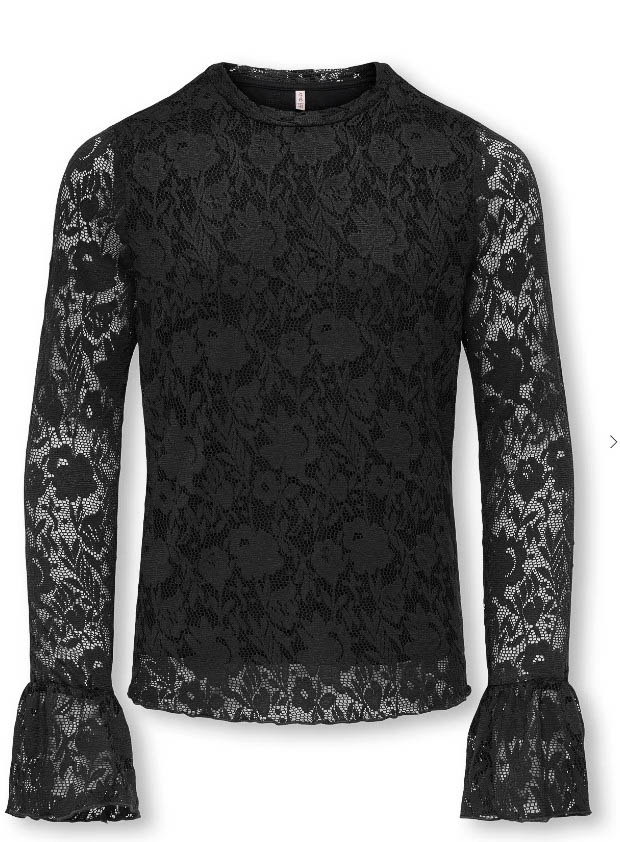 Only Kogtoos L/s Lace Top Jrs