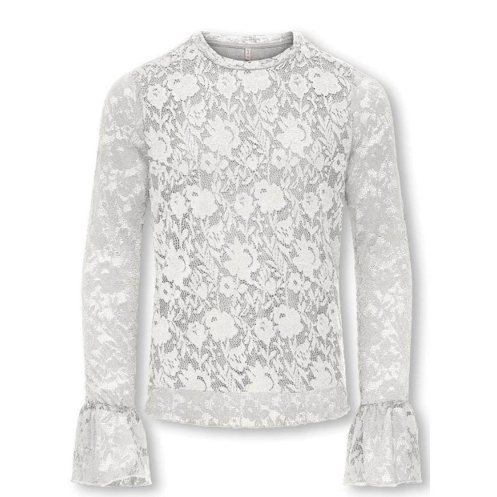 Only KOGTOOS L/S LACE TOP JRS Cloud Dancer | Freewear KOGTOOS L/S LACE TOP JRS - www.freewear.nl - Freewear