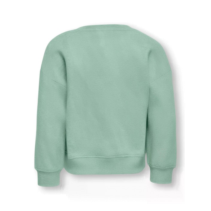 ONLY:KIDS ONLY KMGSWEAT L/S CREW EMB LOOSE SWT NOO: Aqua Foam/EMB Strawberry | Freewear KMGSWEAT L/S CREW EMB LOOSE SWT NOO: - www.freewear.nl - Freewear