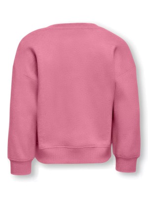 ONLY:KIDS ONLY KMGSWEAT L/S CREW EMB LOOSE SWT NOO: Cashmere Rose/EMB Strawberry | Freewear KMGSWEAT L/S CREW EMB LOOSE SWT NOO: - www.freewear.nl - Freewear