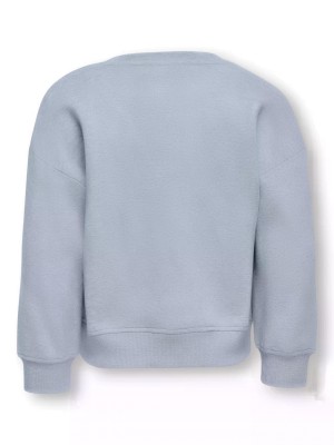 ONLY:KIDS ONLY KMGSWEAT L/S CREW EMB LOOSE SWT NOO: Soft Chambray/EMB Icecream | Freewear KMGSWEAT L/S CREW EMB LOOSE SWT NOO: - www.freewear.nl - Freewear